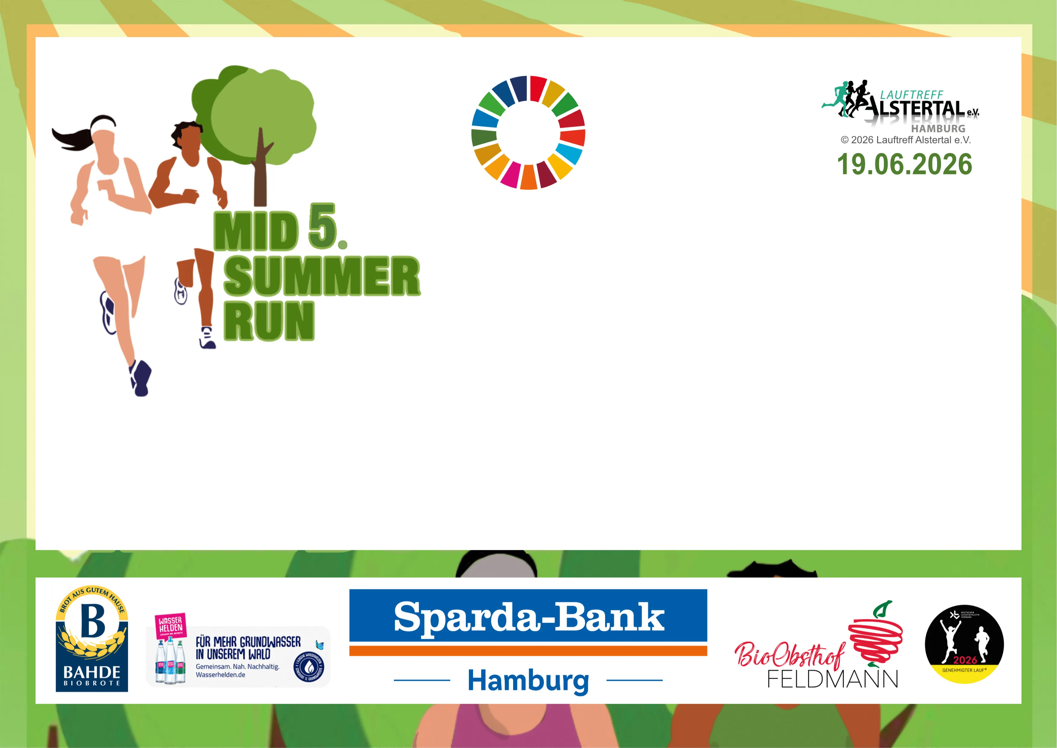 3. MidSummerRun am 21.06.2024 Flyer vom Lauftreff Alstertal e.V.
